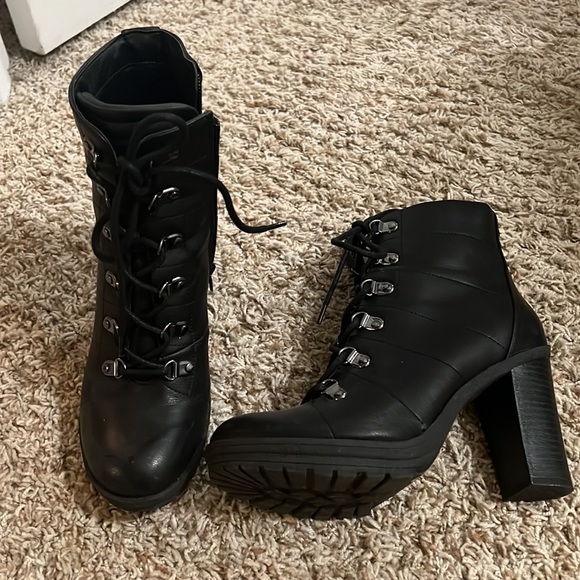 Heeled Combat Boots - Picture 2 of 4